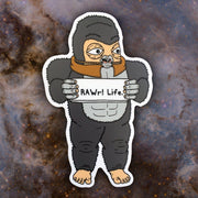 RAWr Plant Protein Gorilla mascot sticker