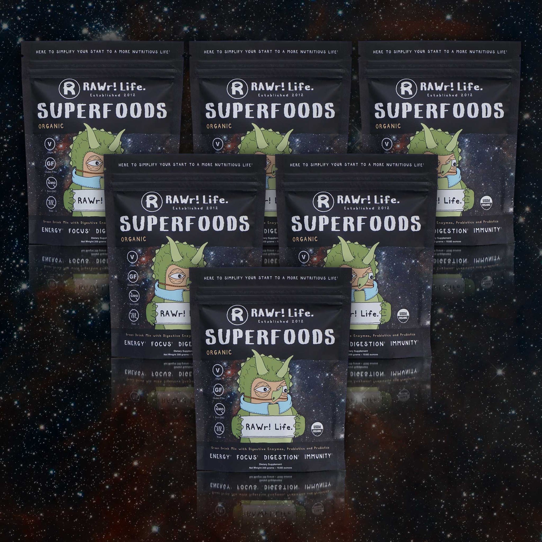 RAWr! SUPERFOODS SIX PACK RAWr! Life. Superfoods.